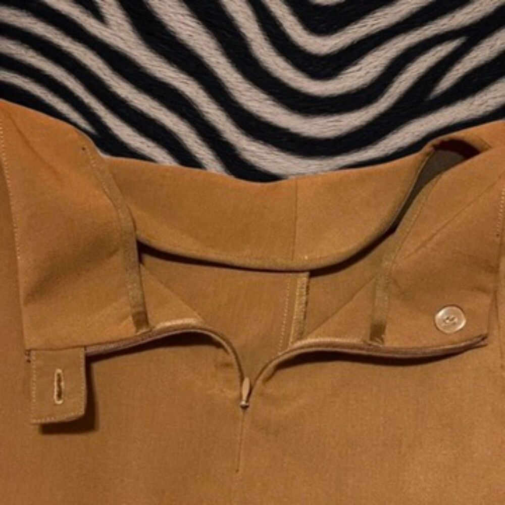 Joie Rust-Brown Wide-Leg Cropped Trousers - Picture 6 of 9